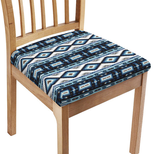 Blue Native Navajo Print Chair Cushion Cover