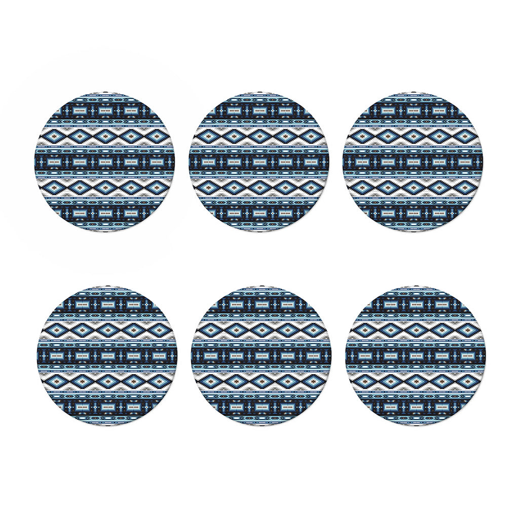 Blue Native Navajo Print Coaster Set