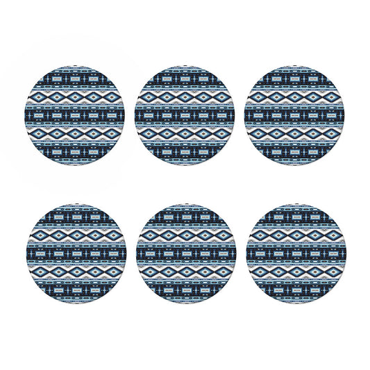 Blue Native Navajo Print Coaster Set