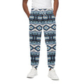 Blue Native Navajo Print Cotton Sweatpants