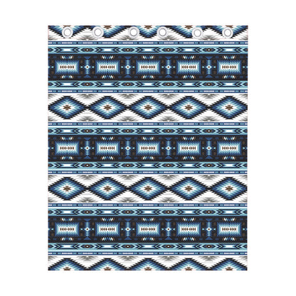 Blue Native Navajo Print Curtain