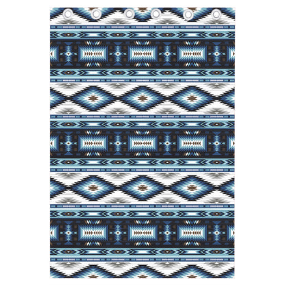 Blue Native Navajo Print Curtain