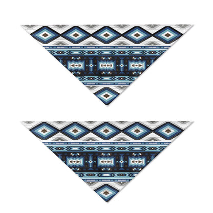 Blue Native Navajo Print Dog Bandana