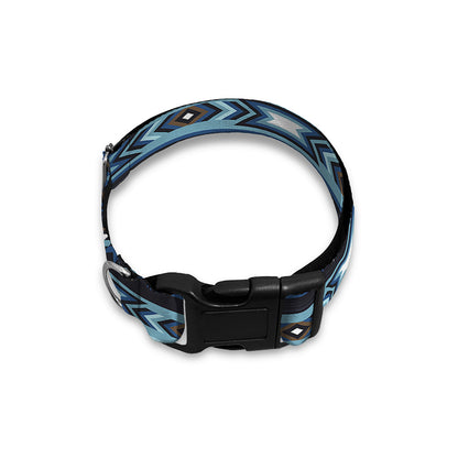 Blue Native Navajo Print Dog Collar