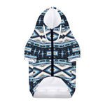 Blue Native Navajo Print Dog Zip Up Hoodie