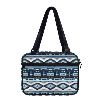 Blue Native Navajo Print Double Strap Bible Bag