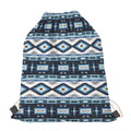 Blue Native Navajo Print Drawstring Bag