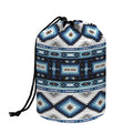 Blue Native Navajo Print Drawstring Makeup Bag