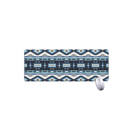Blue Native Navajo Print Extended Mouse Pad