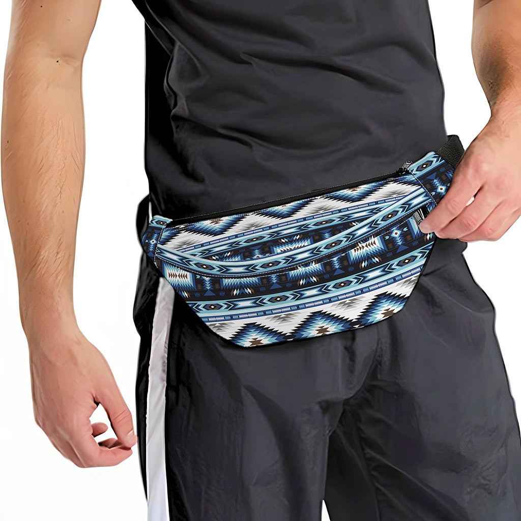 Blue Native Navajo Print Fanny Pack
