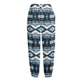 Blue Native Navajo Print Fleece Lined Knit Pants
