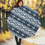 Blue Native Navajo Print Foldable Umbrella