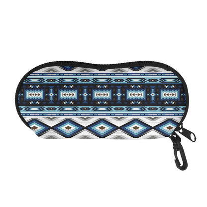Blue Native Navajo Print Glasses Case
