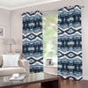 Blue Native Navajo Print Grommet Curtains