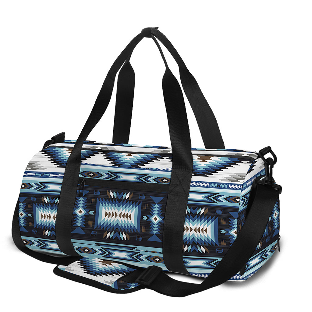 Blue Native Navajo Print Gym Bag
