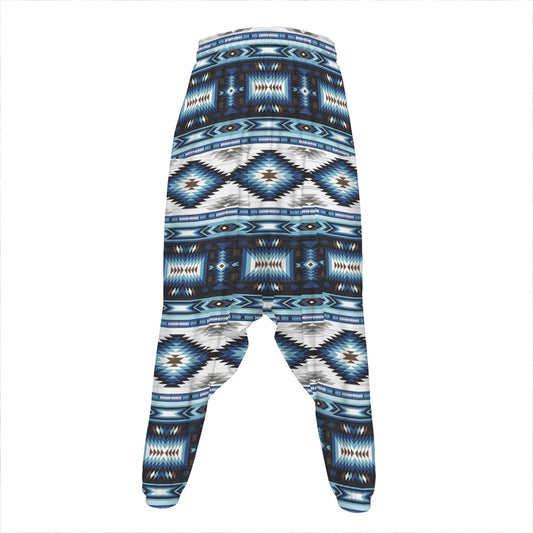 Blue Native Navajo Print Hammer Pants