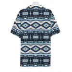 Blue Native Navajo Print Hawaiian Shirt