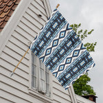 Blue Native Navajo Print House Flag