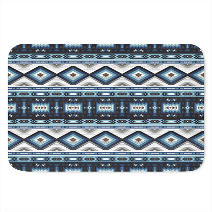 Blue Native Navajo Print Indoor Door Mat
