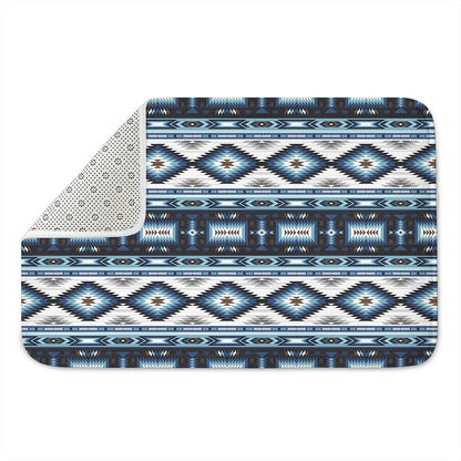Blue Native Navajo Print Indoor Door Mat