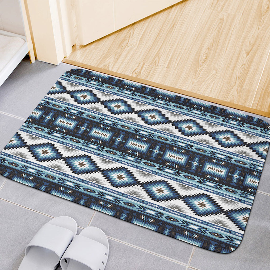 Blue Native Navajo Print Indoor Door Mat