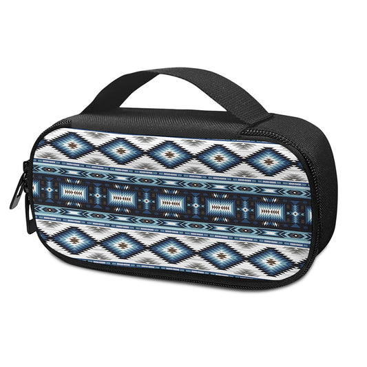 Blue Native Navajo Print Insulin Cooler Travel Case