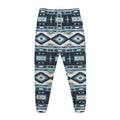 Blue Native Navajo Print Jogger Pants