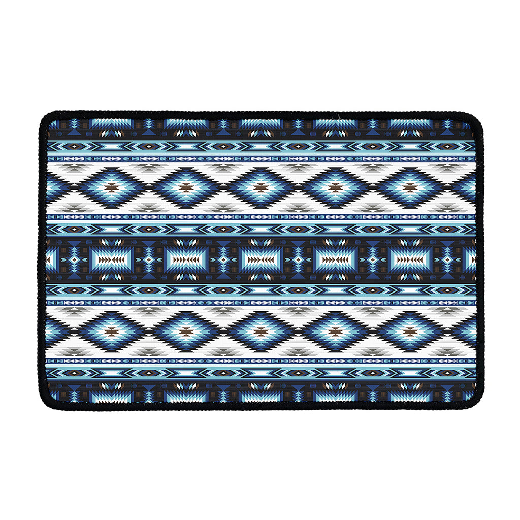 Blue Native Navajo Print Kitchen Mat