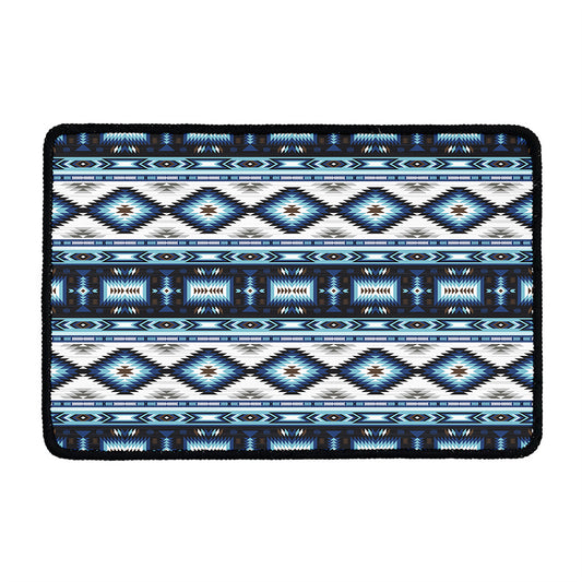 Blue Native Navajo Print Kitchen Mat