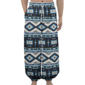 Blue Native Navajo Print Lantern Pants