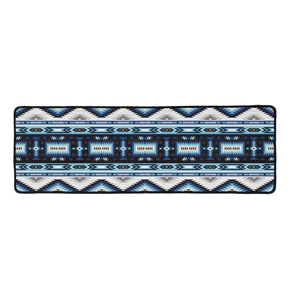 Blue Native Navajo Print Long Kitchen Mat