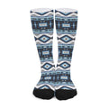 Blue Native Navajo Print Long Socks