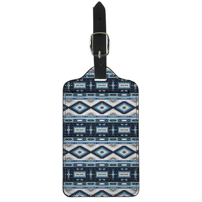 Blue Native Navajo Print Luggage Tag