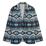 Blue Native Navajo Print Men's Blazer