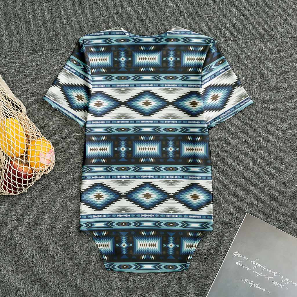 Blue Native Navajo Print Men's Bodysuit