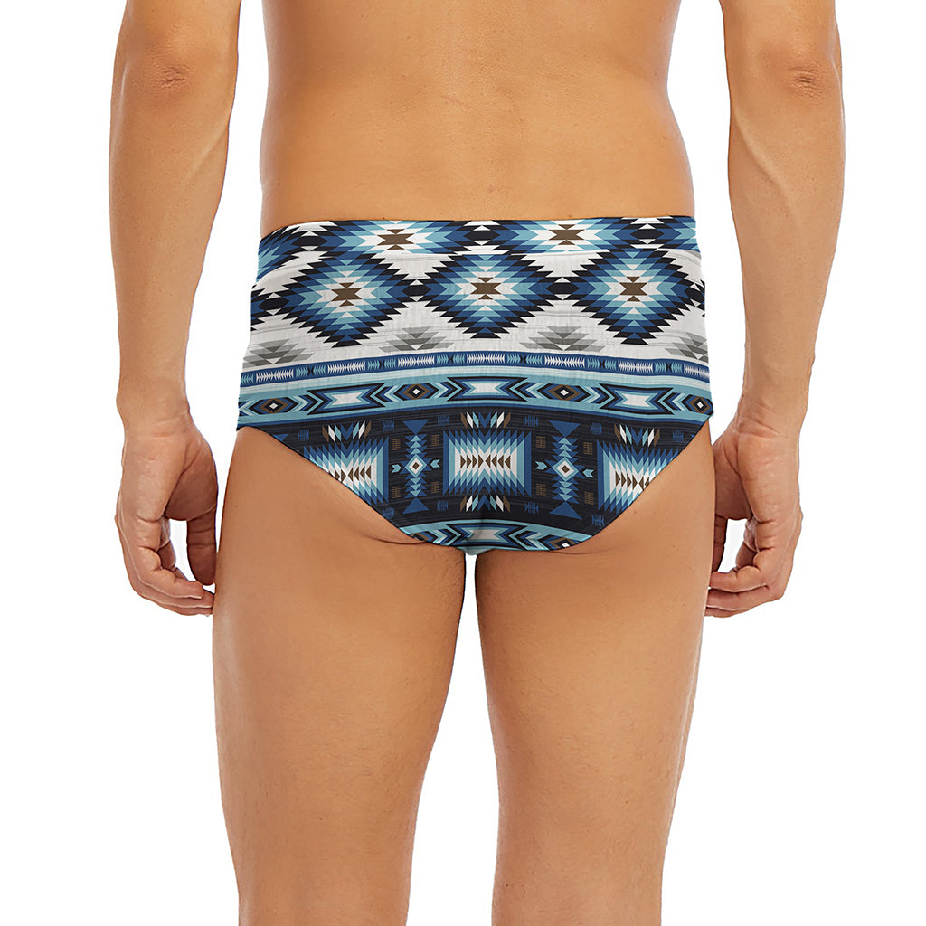 Blue Native Navajo Print Men's Briefs