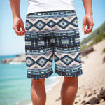 Blue Native Navajo Print Men's Cargo Shorts