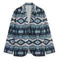 Blue Native Navajo Print Men's Cotton Blazer