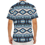 Blue Native Navajo Print Men's Deep V-Neck Shirt