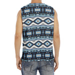 Blue Native Navajo Print Men's Fitness Tank Top
