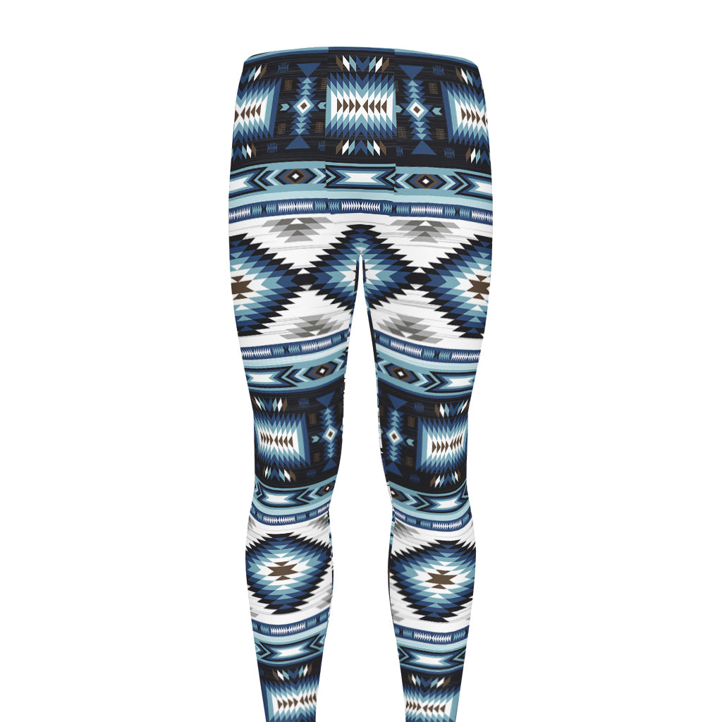 Blue Native Navajo Print Men's leggings