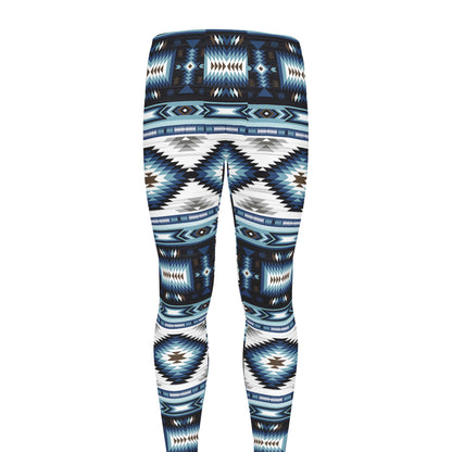 Blue Native Navajo Print Men's leggings