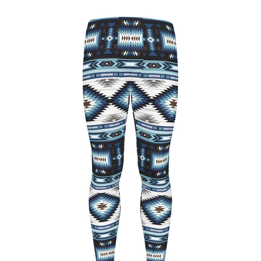 Blue Native Navajo Print Men's leggings