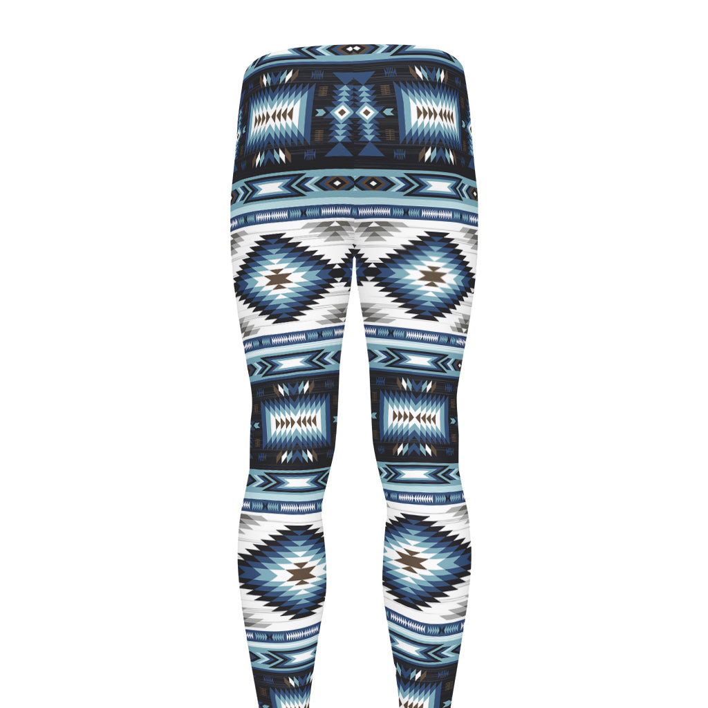 Blue Native Navajo Print Men's leggings