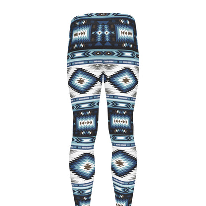 Blue Native Navajo Print Men's leggings