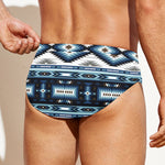 Blue Native Navajo Print Men's Swim Briefs