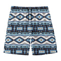 Blue Native Navajo Print Men's Swim Trunks