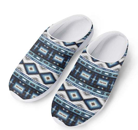 Blue Native Navajo Print Mesh Casual Shoes