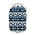 Blue Native Navajo Print Mesh Laundry Hamper