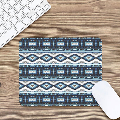 Blue Native Navajo Print Mouse Pad